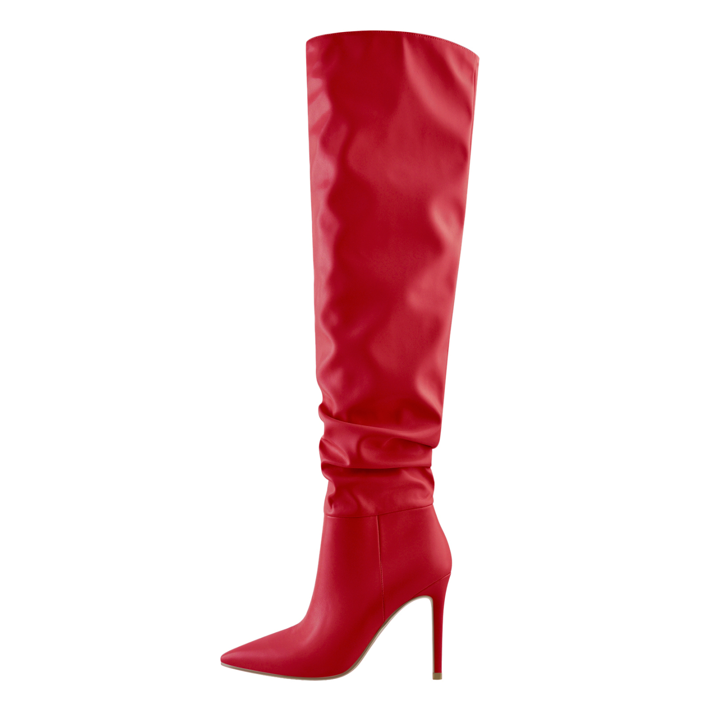 Slouchy Stiefel Overknee Langschaft Weitschaft Stiefel Gefütterte Absatzstiefel