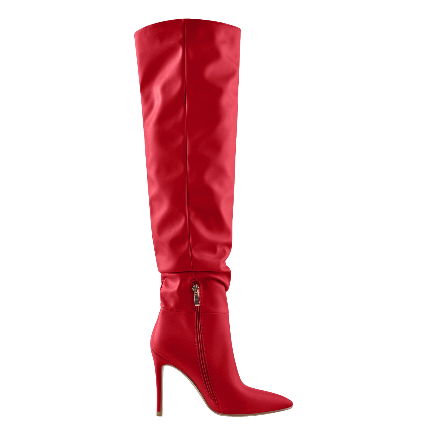 Slouchy Stiefel Overknee Langschaft Weitschaft Stiefel Gefütterte Absatzstiefel