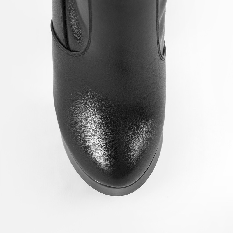 Blockabsatz Platform Langschaft Stiefel Hoher Absatz