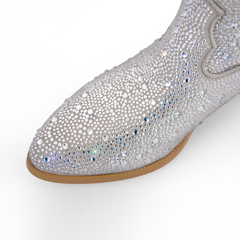 Strass spitzer Zeh Cowboy Westernstiefe