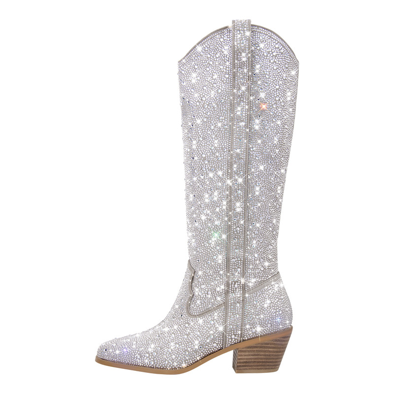 Strass spitzer Zeh Cowboy Westernstiefe