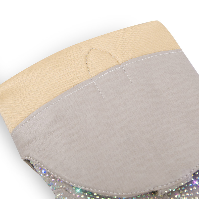 Rounde Zehen Strass Western Stiefel