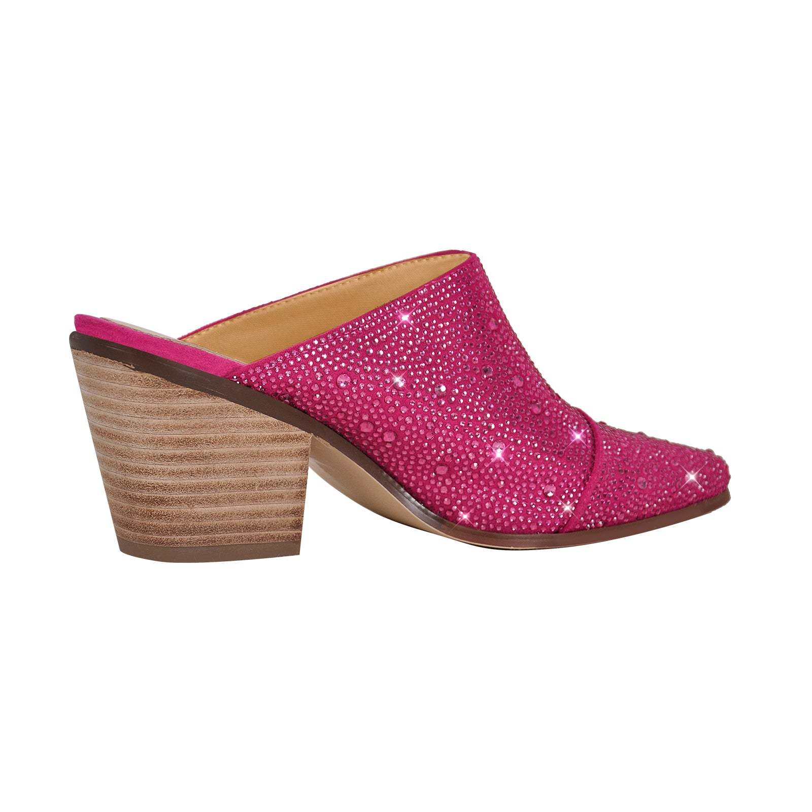 Mules Pantoletten Pantoletten mit absatz Pantoffeln verzierte Schmucksteinen