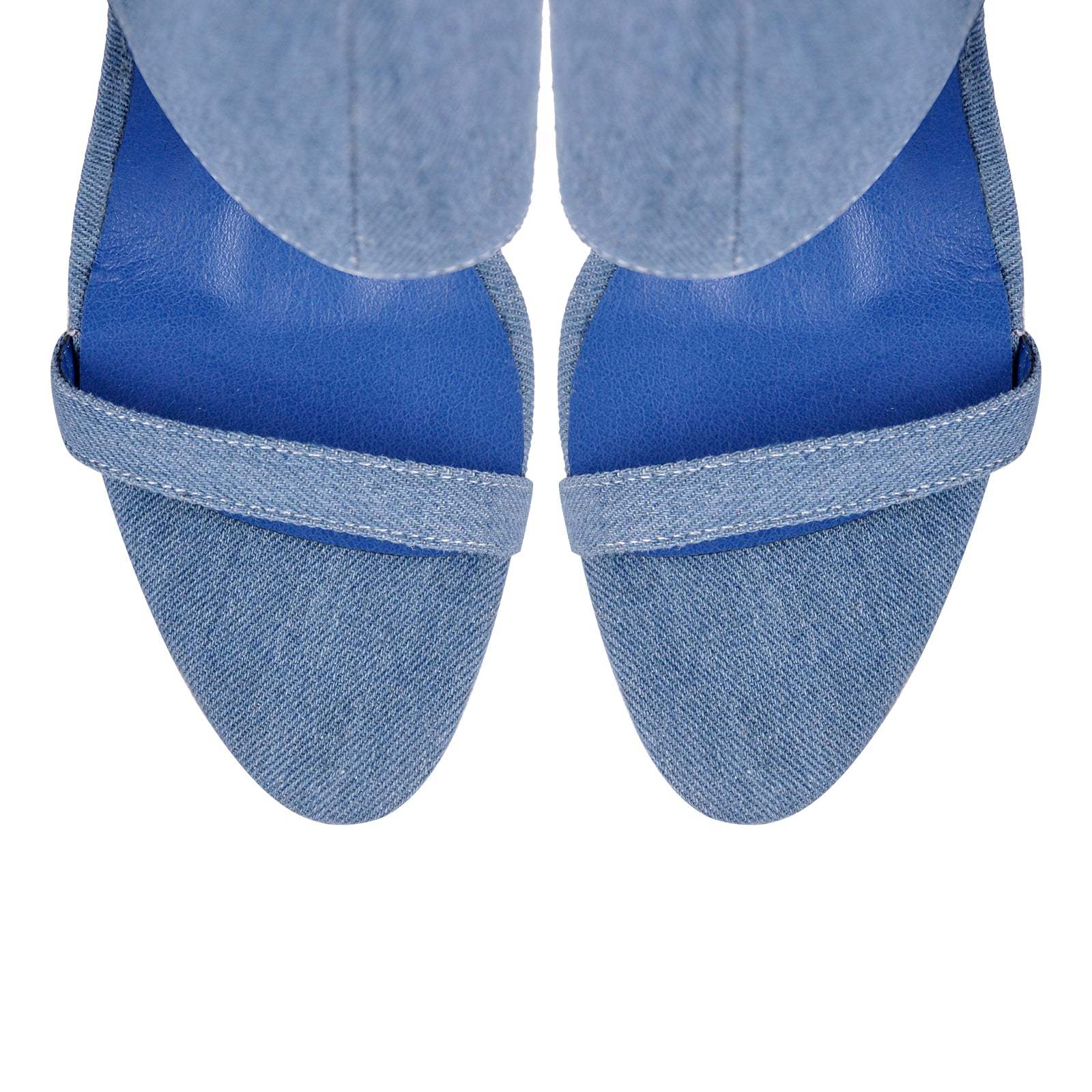 Peep Toe Langschaft Sandalen Pfennigabsatz Elastisch