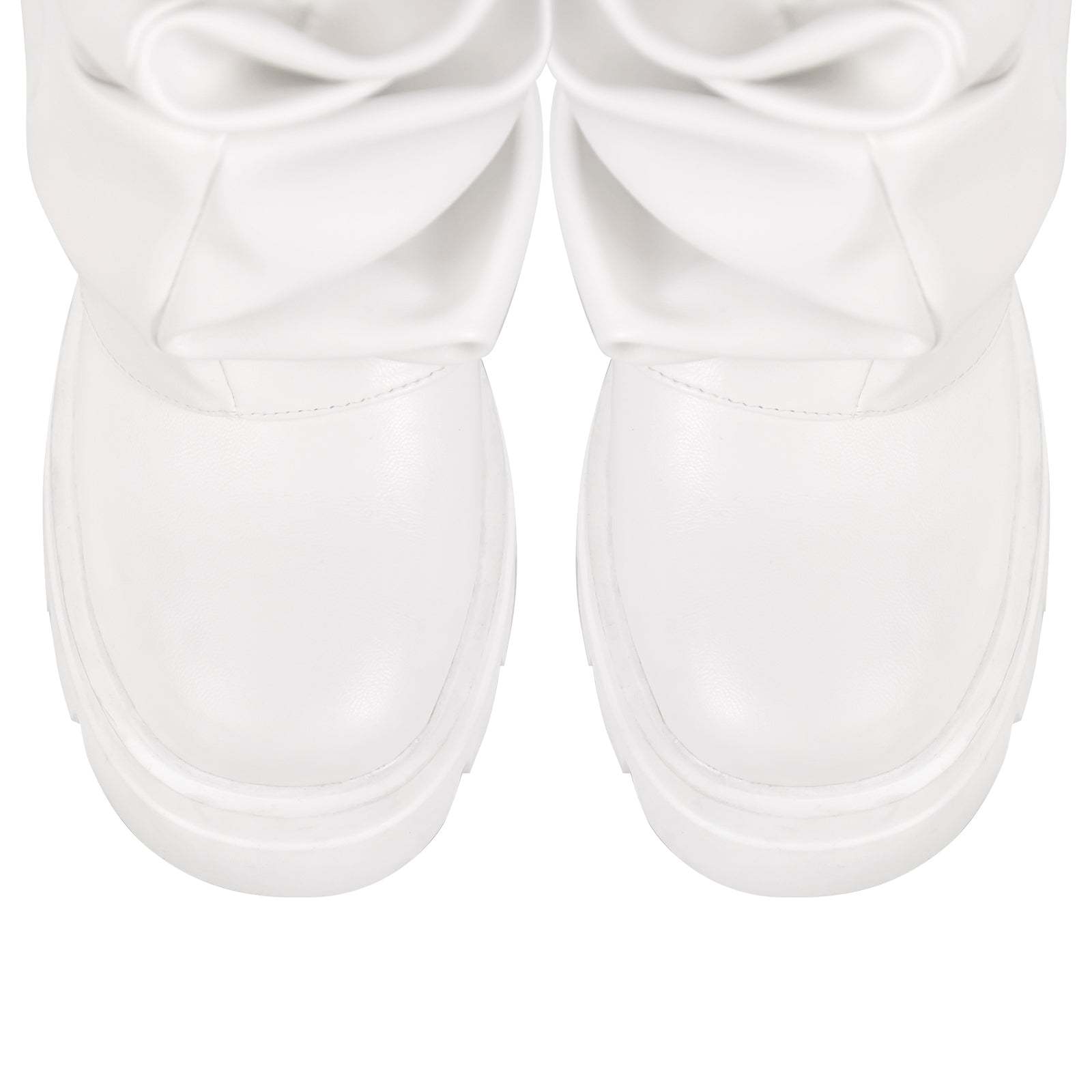 Plateau Halbstiefel Blockabsatz Fold Over Mid Calf Boots Stiefeletten