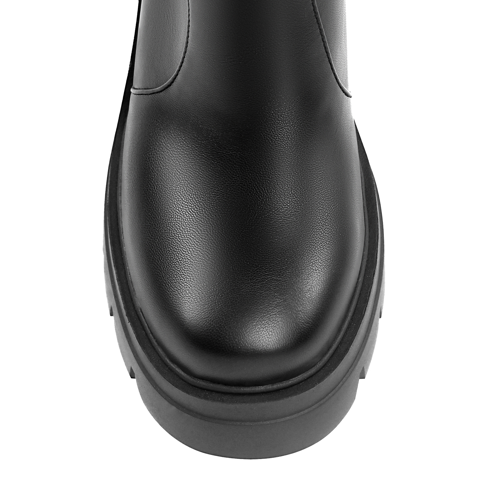 Fold Over Boots Falten Stiefel Glänzende Stiefel Blockabsatz Rutschfeste Sohle