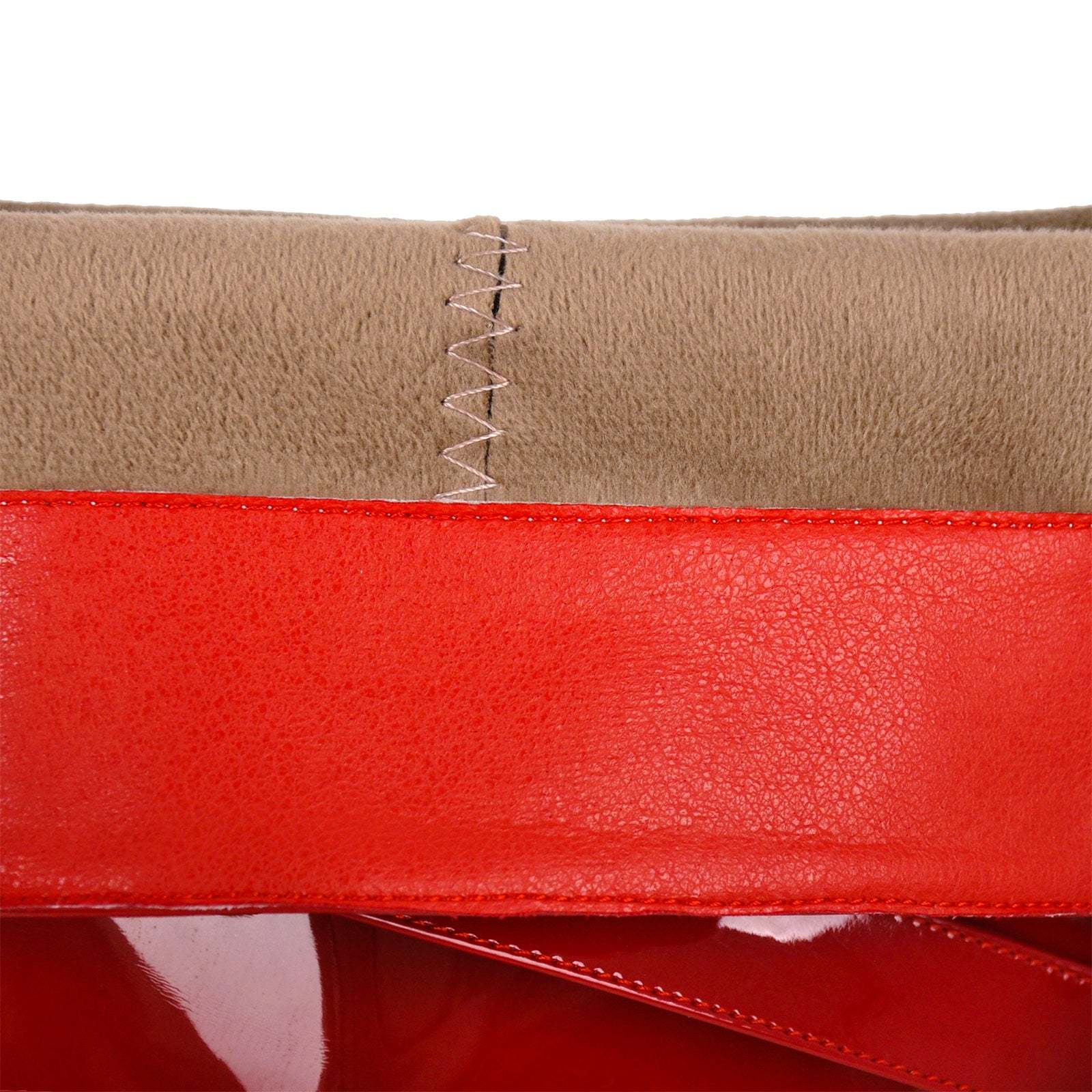 Plateau Overknee Langschaft Stiefel mit Stilettos High Heels Lack Rot