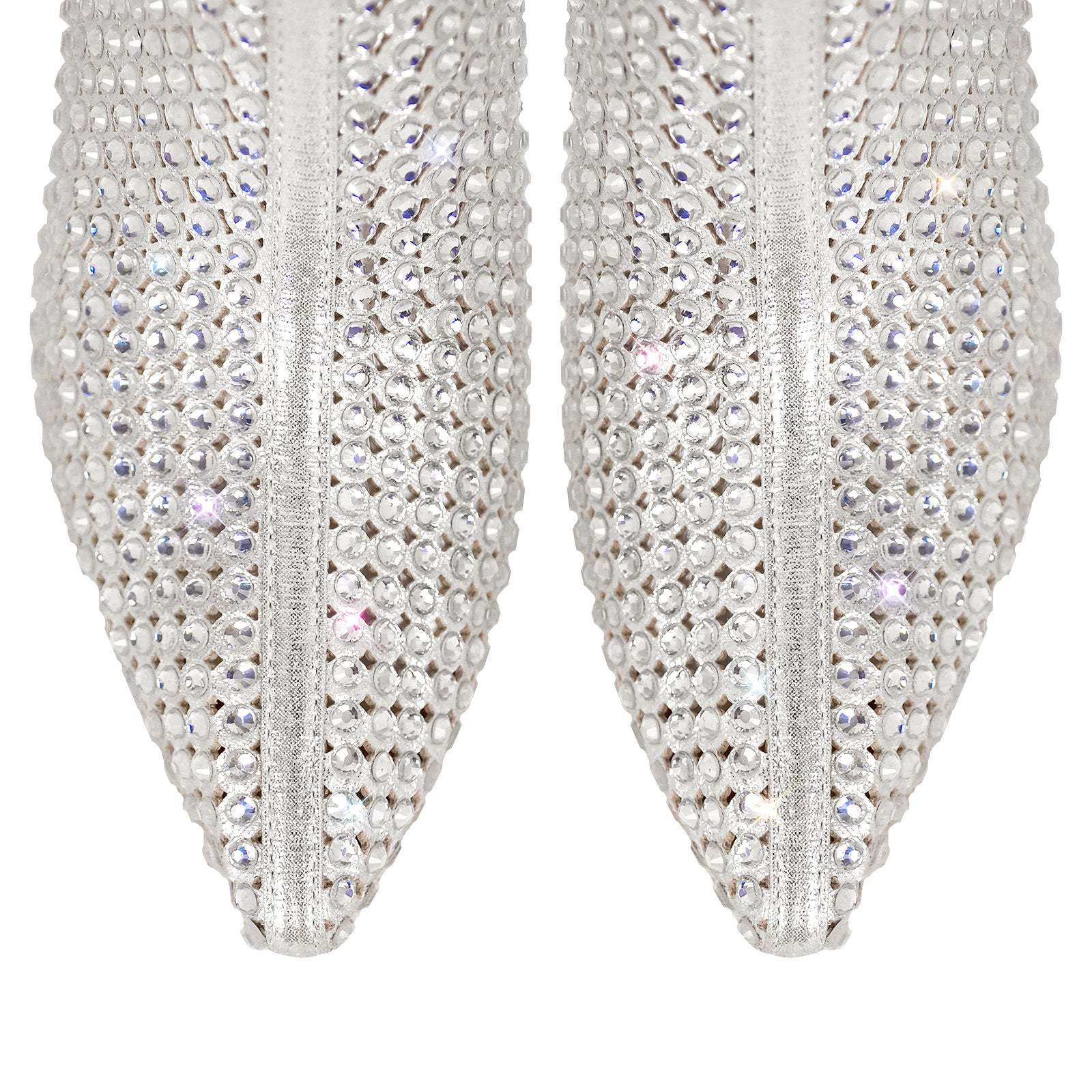 Knöchelstiefel mit Pfennigabsatz Stilettos Strass Reißverschluss