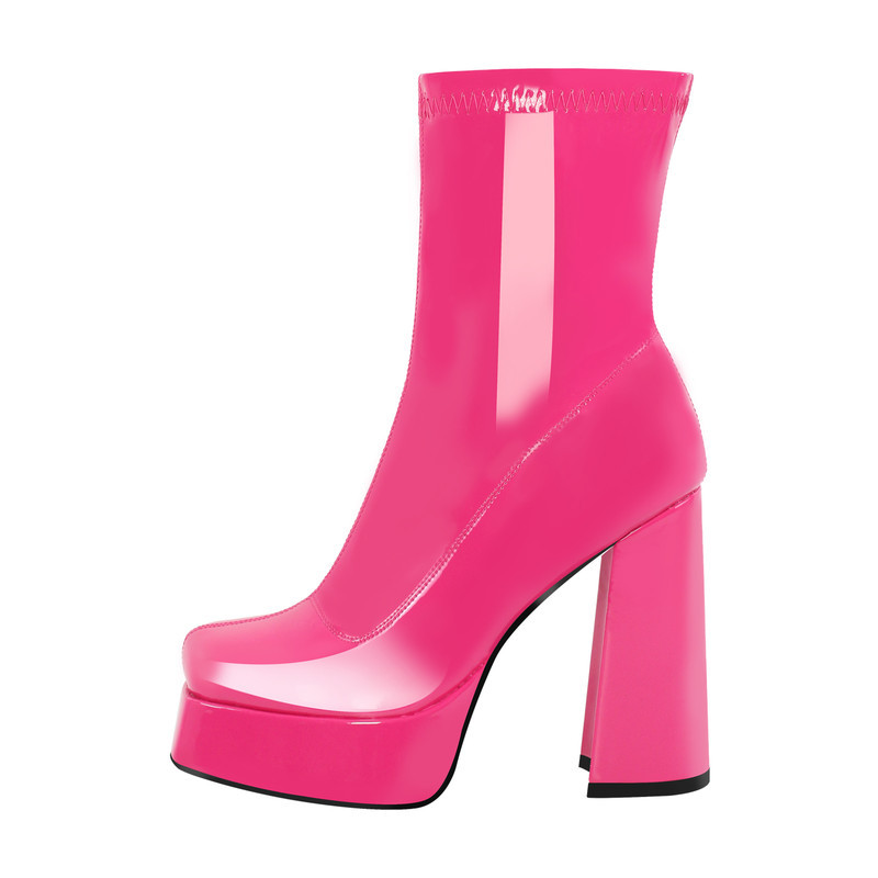 Plateau Blockabsatz Tragekomfort Knöchel Stiefel