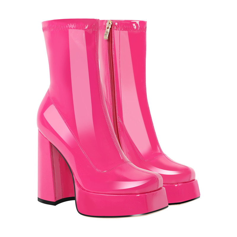 Plateau Blockabsatz Tragekomfort Knöchel Stiefel