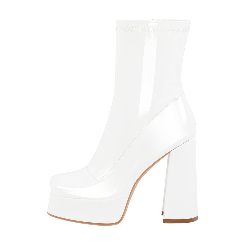 Plateau Blockabsatz Tragekomfort Knöchel Stiefel