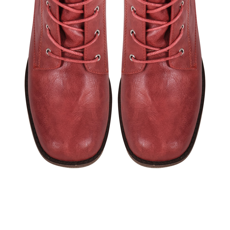 Schnürsenkel Mid-Calf Weiche Stiefel klobiger Absatz