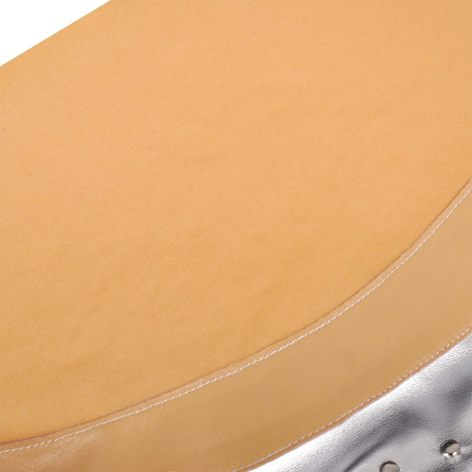 Plateau Overknee Stiefel mit Pfennigabsatz verzierte Nieten Schwarz