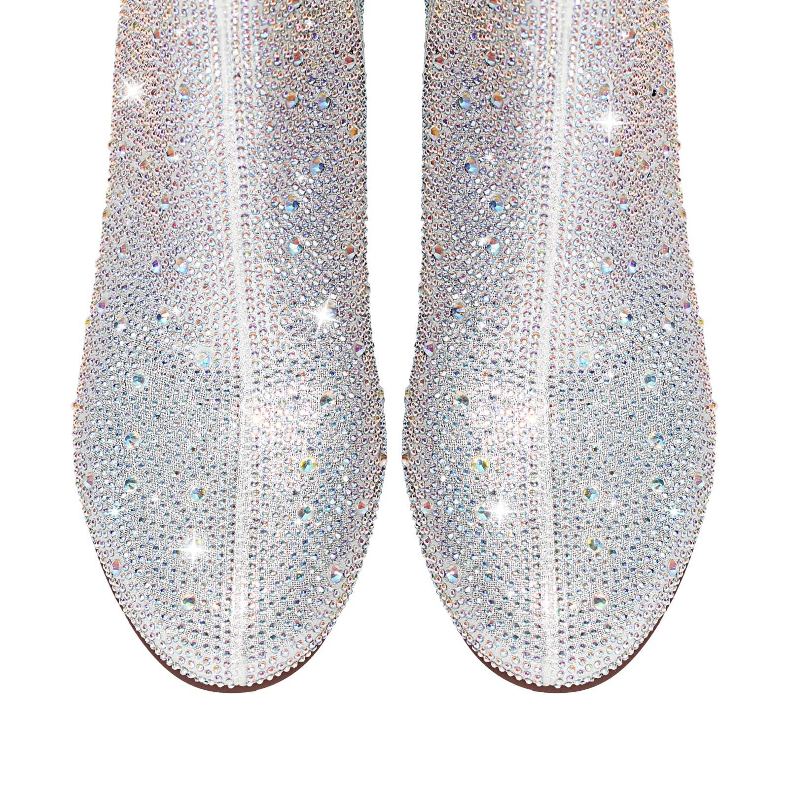 Glänzende Stiefeletten mit Blockabsatz Chunky Heels Boots