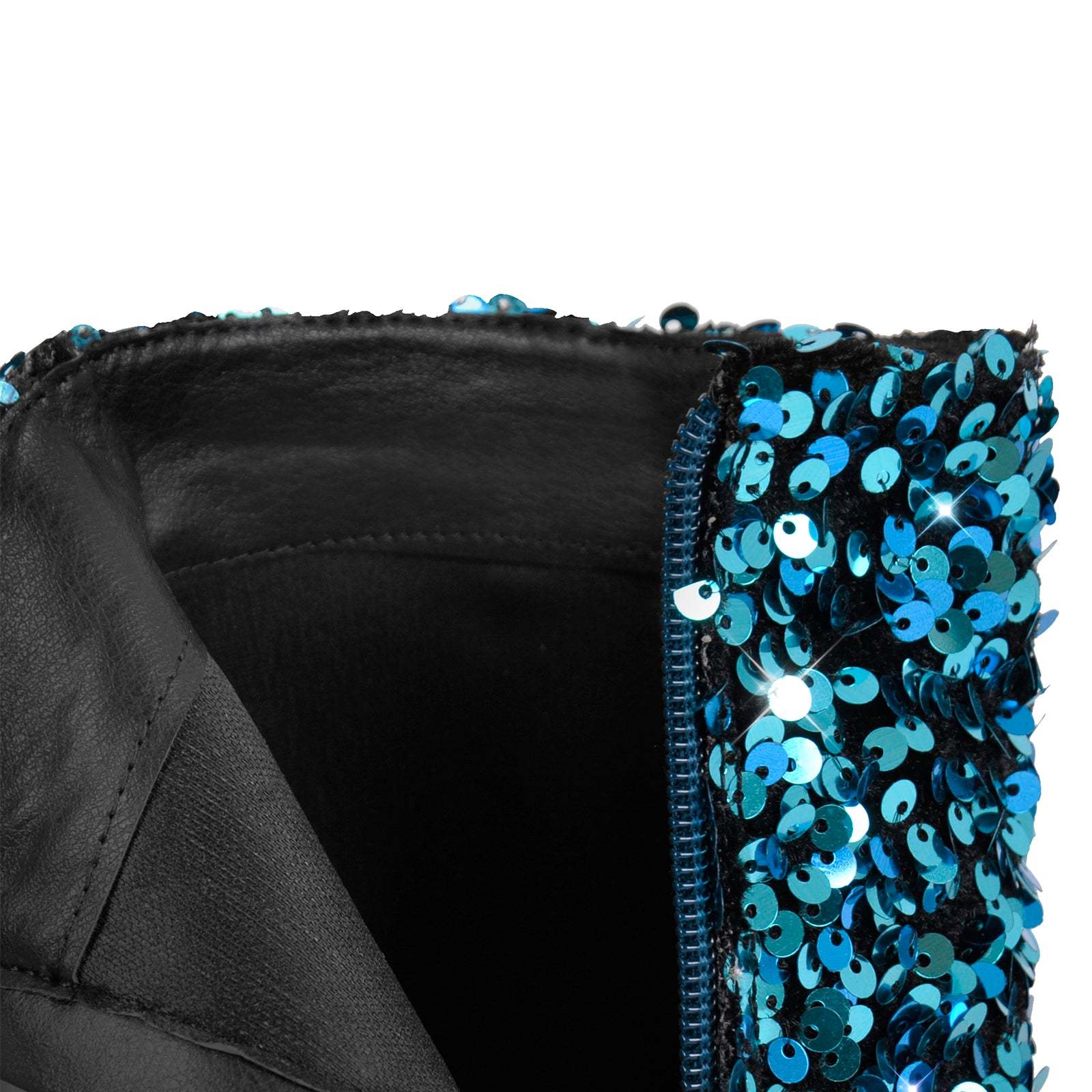 Glänzende Knöchelstiefel mit Blockabsatz Kurzschaft Stiefel