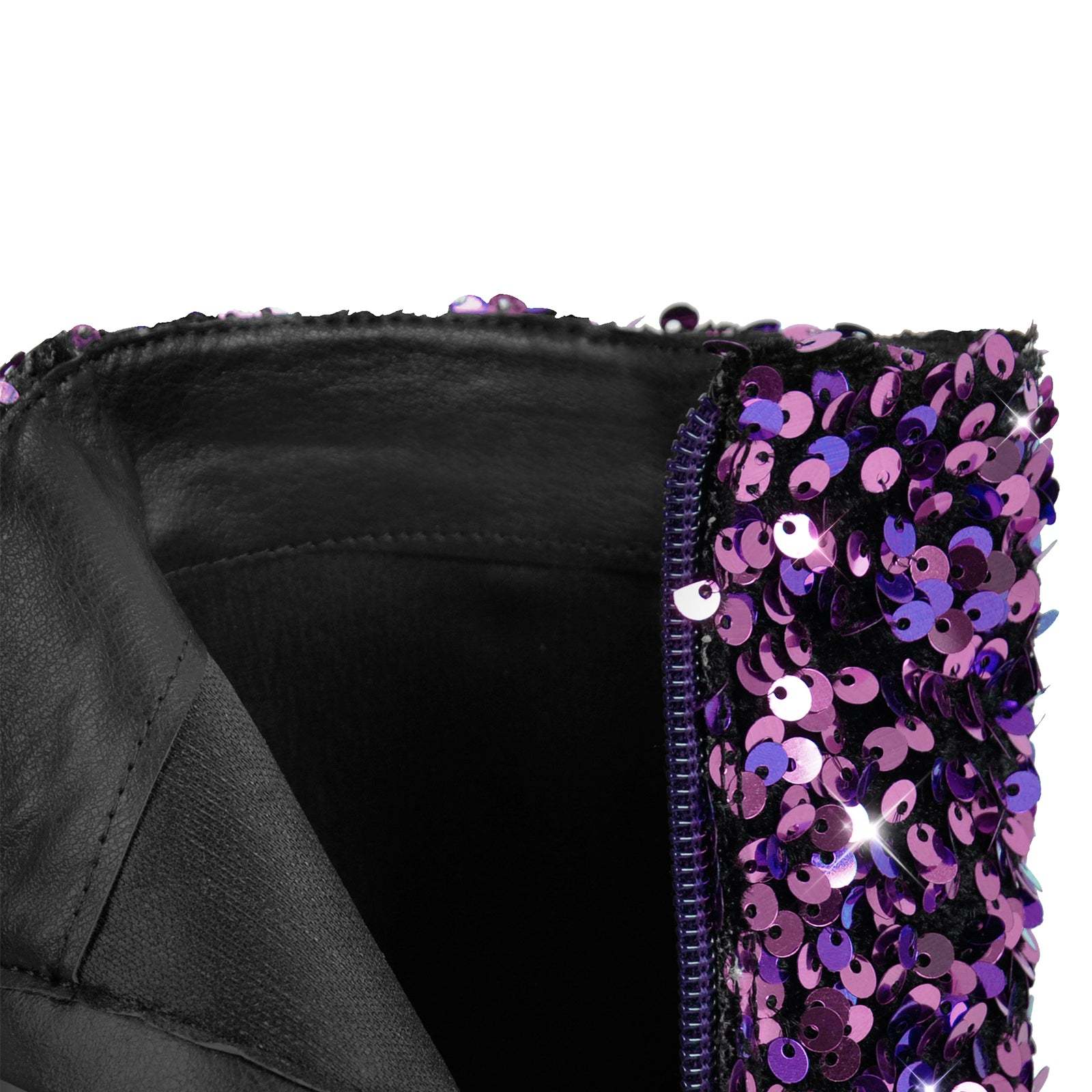 Glänzende Knöchelstiefel mit Blockabsatz Kurzschaft Stiefel