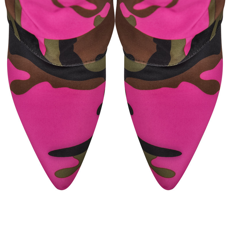 Camouflage Spitz zulaufende Keilstiefel zum Umklappen