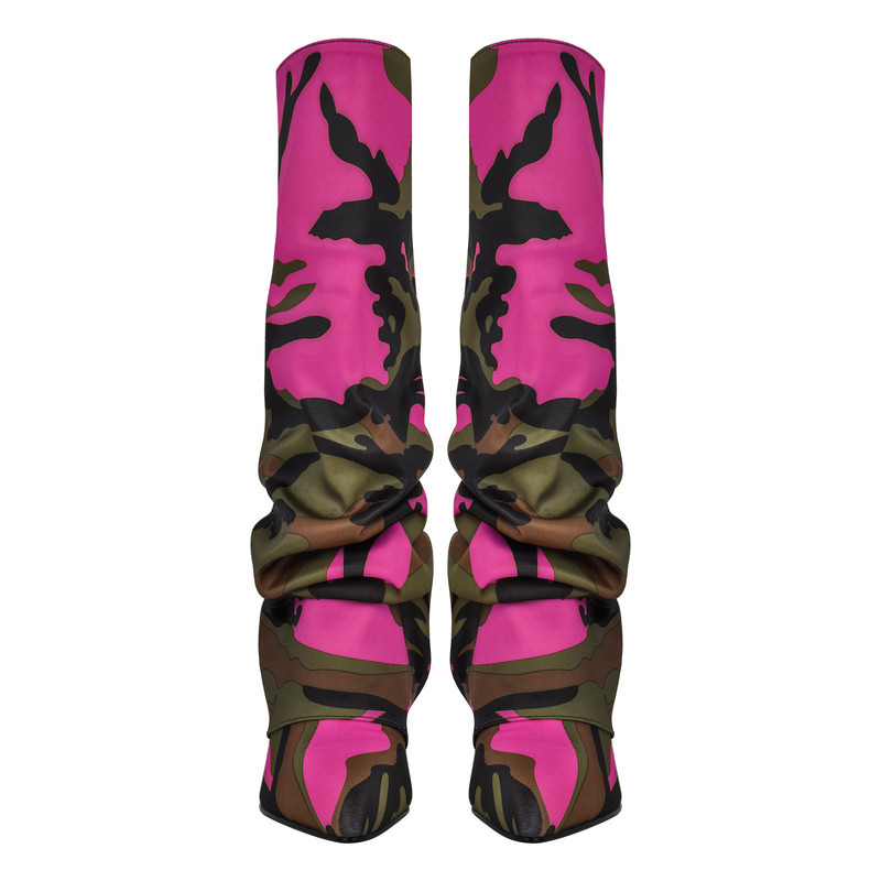 Camouflage Spitz zulaufende Keilstiefel zum Umklappen