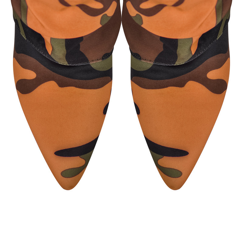 Camouflage Spitz zulaufende Keilstiefel zum Umklappen