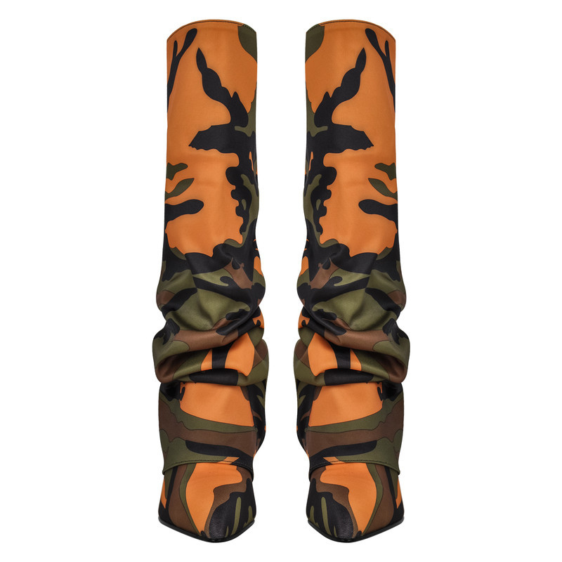 Camouflage Spitz zulaufende Keilstiefel zum Umklappen