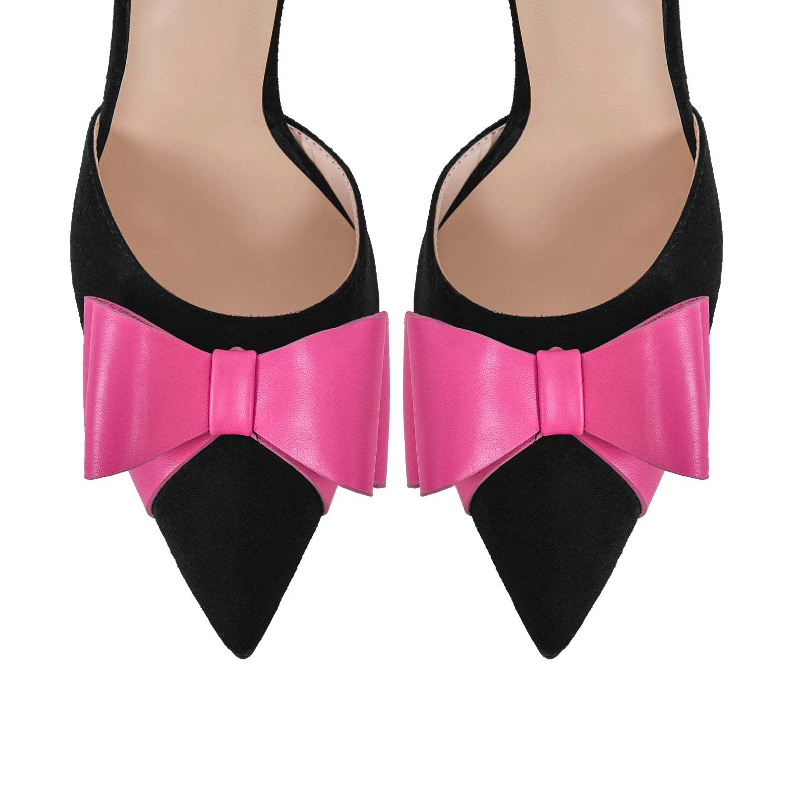 Slingbacks Stilettos High Heels Absatzschuhe verzierte Schleife