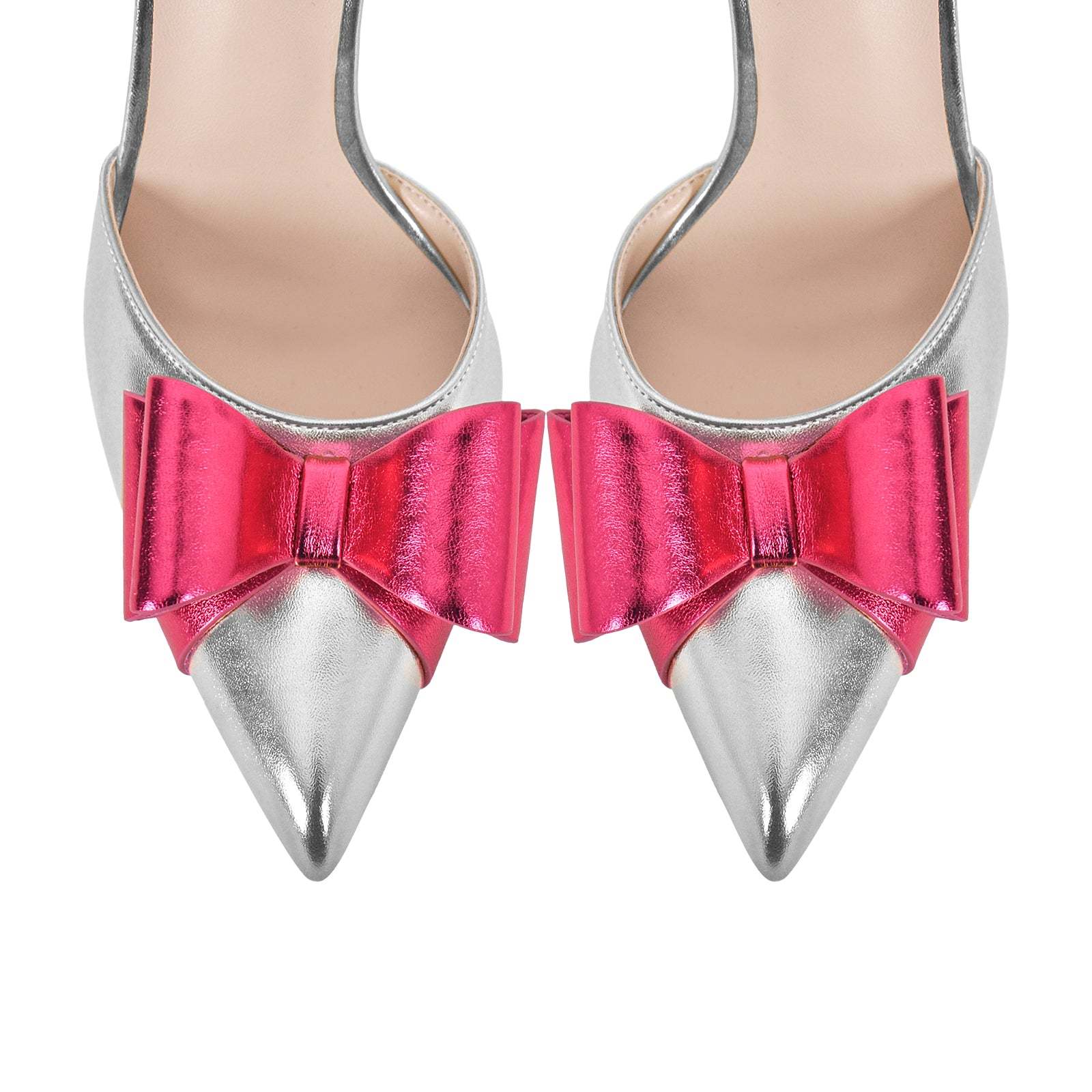 Slingbacks Stilettos High Heels Absatzschuhe verzierte Schleife