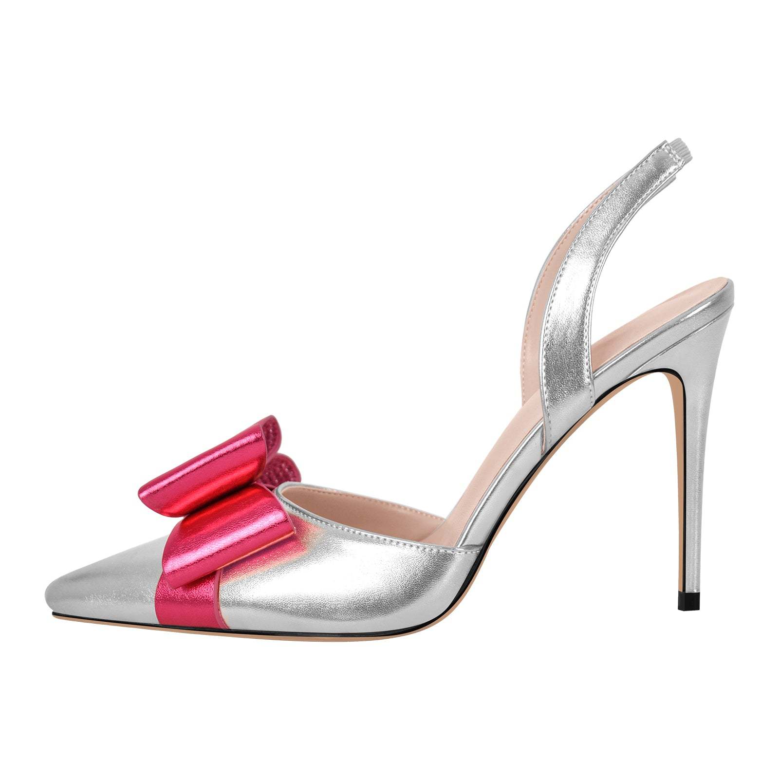 Slingbacks Stilettos High Heels Absatzschuhe verzierte Schleife