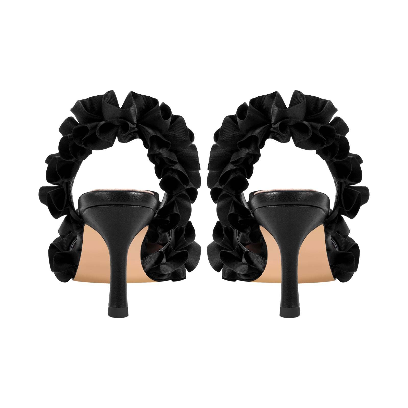 Slingbacks Absatzschuhe High Heels Abendschuhe Seide Strass