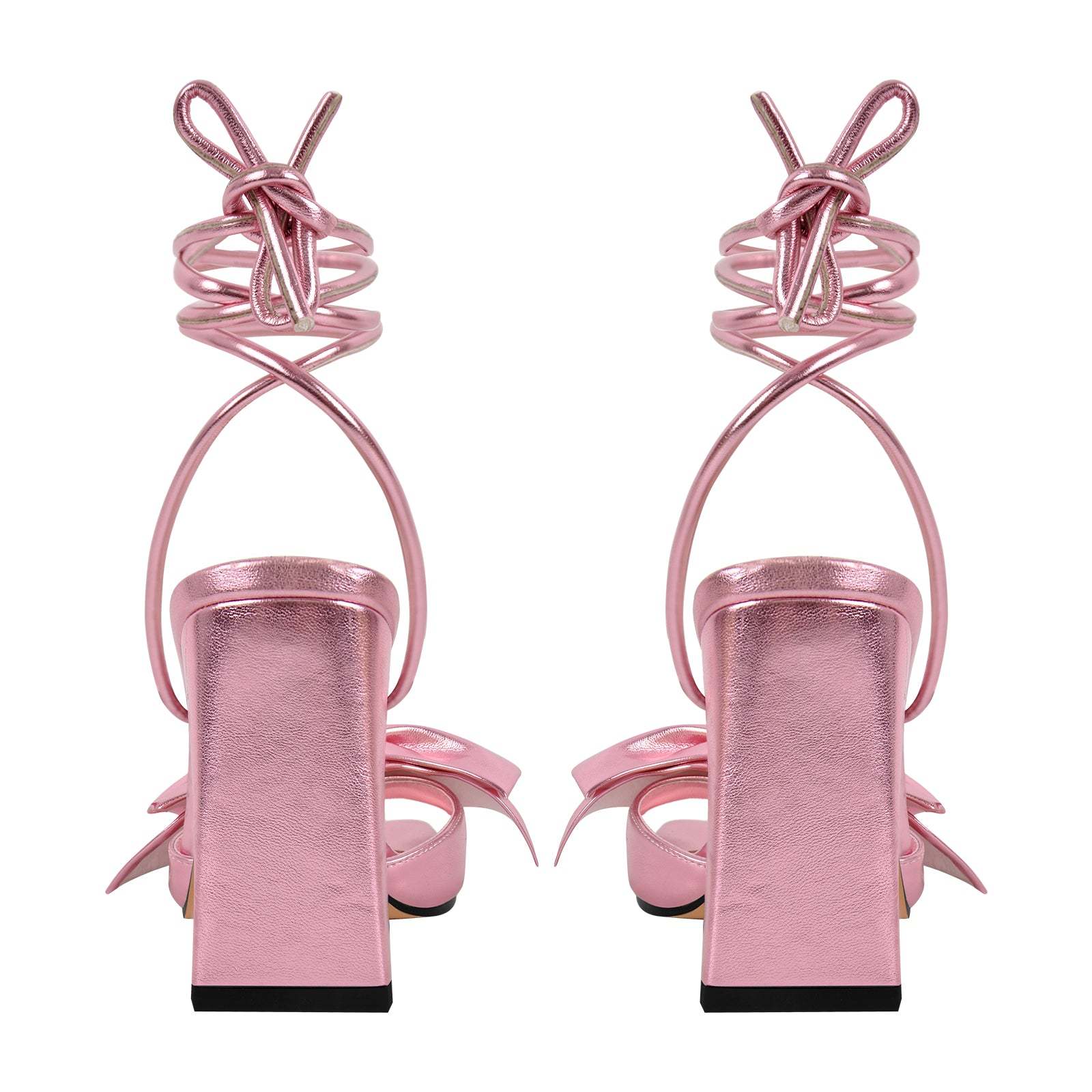 Sandalen verzierte Schleife mit Knöchelriemchen Abendschuhe Absatzschuhe Glitzer