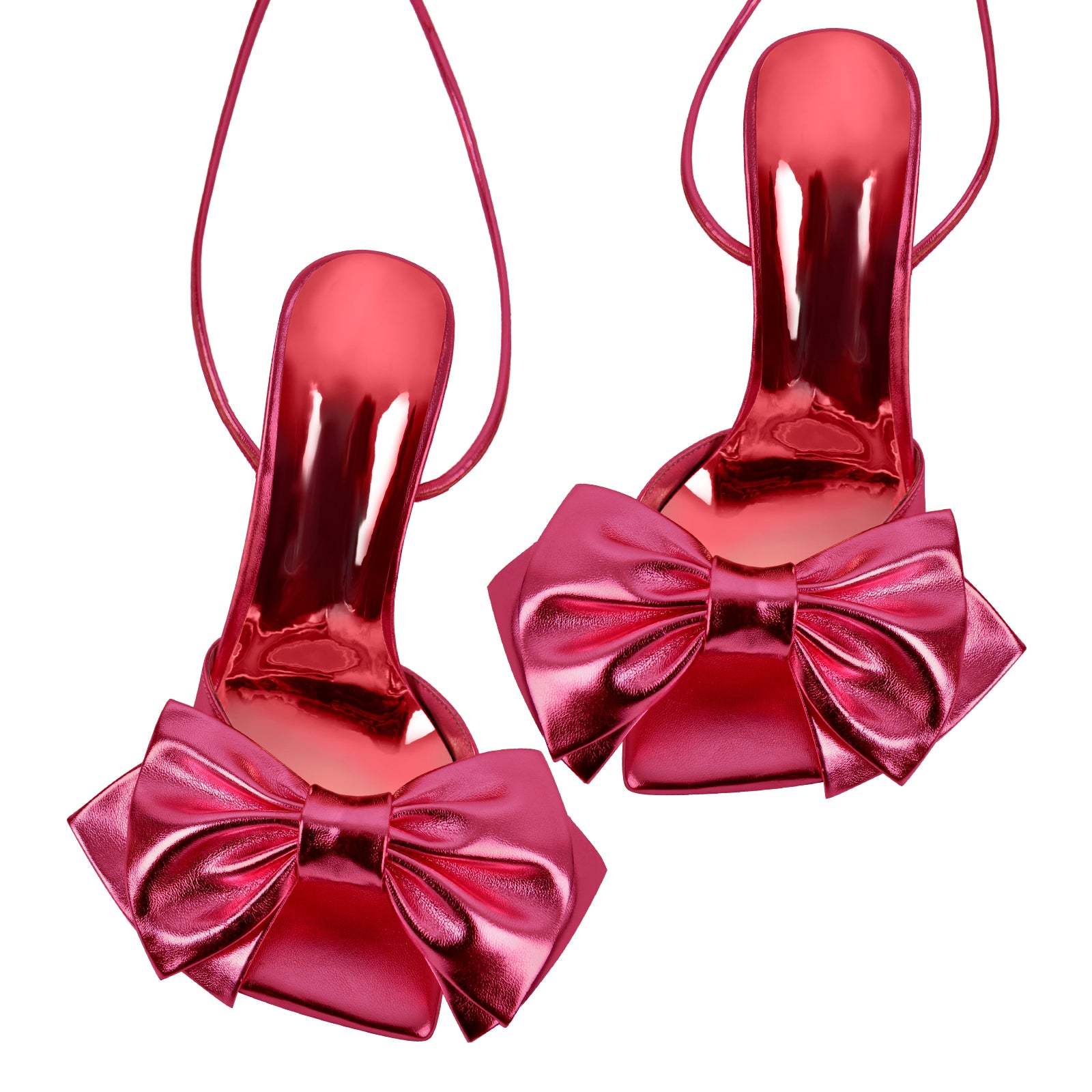 Sandalen verzierte Schleife mit Knöchelriemchen Abendschuhe Absatzschuhe Glitzer