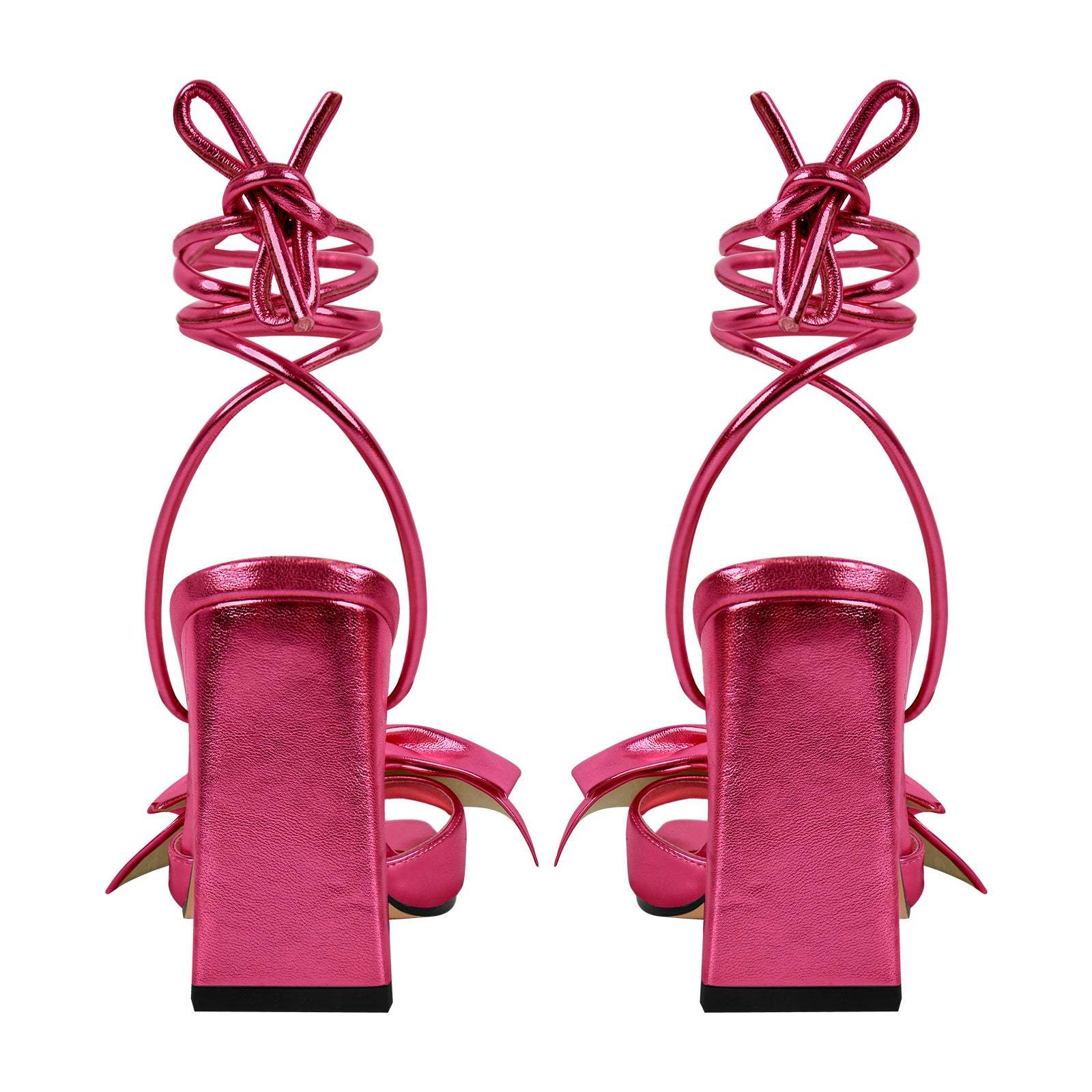 Sandalen verzierte Schleife mit Knöchelriemchen Abendschuhe Absatzschuhe Glitzer