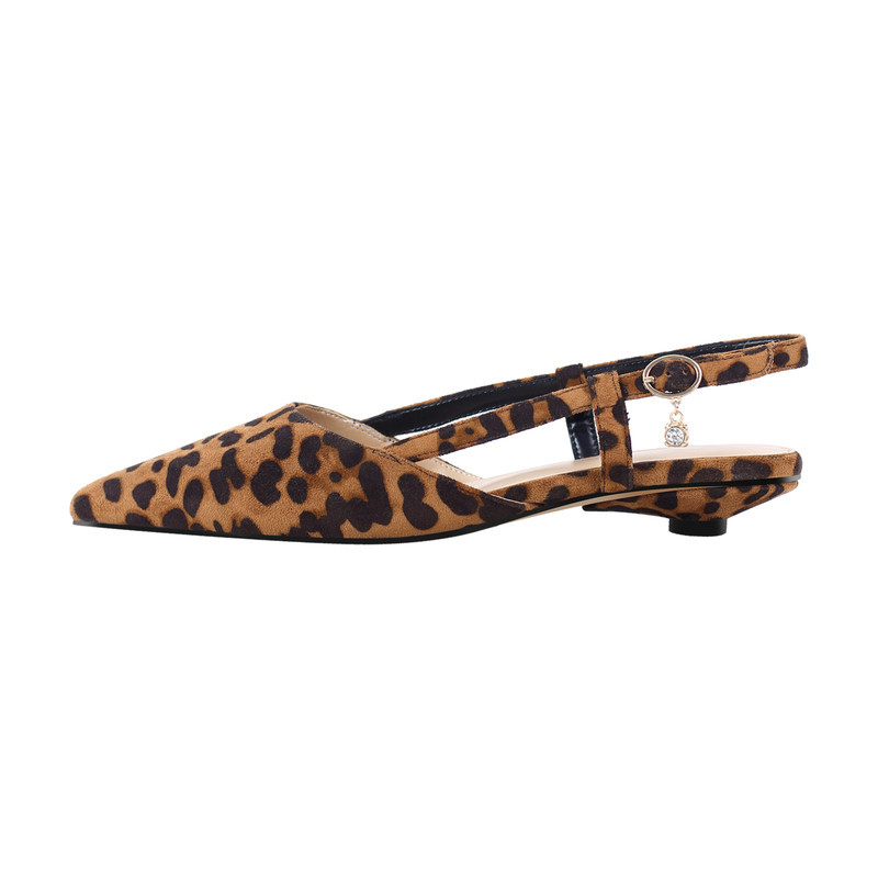 Runde Ferse spitze Zehe Slingback Flats