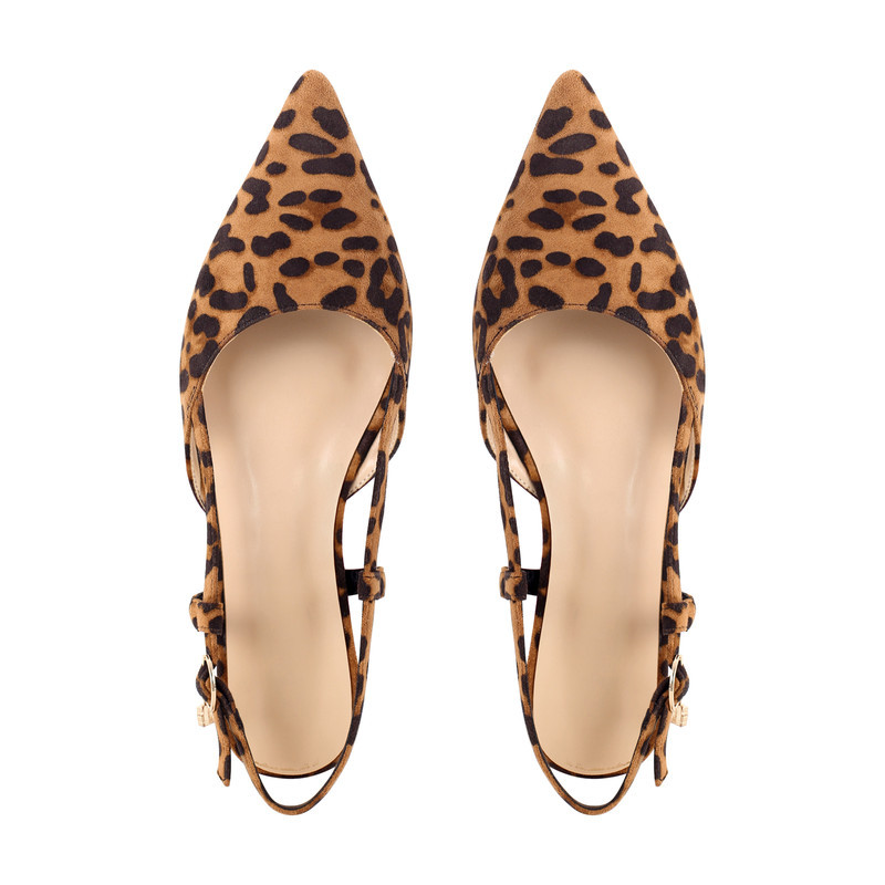 Runde Ferse spitze Zehe Slingback Flats