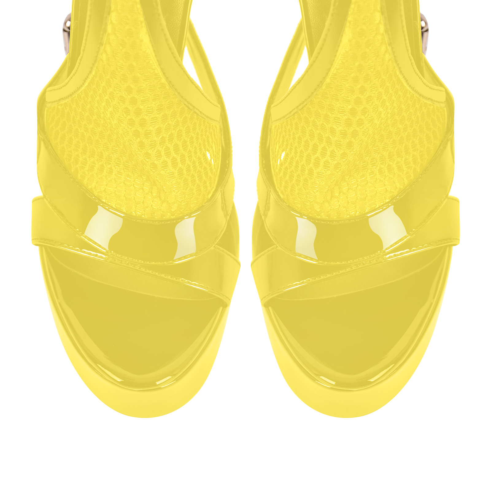 Mesh Schnalle Knöchelriemen Plattform Stiletto Sandalen