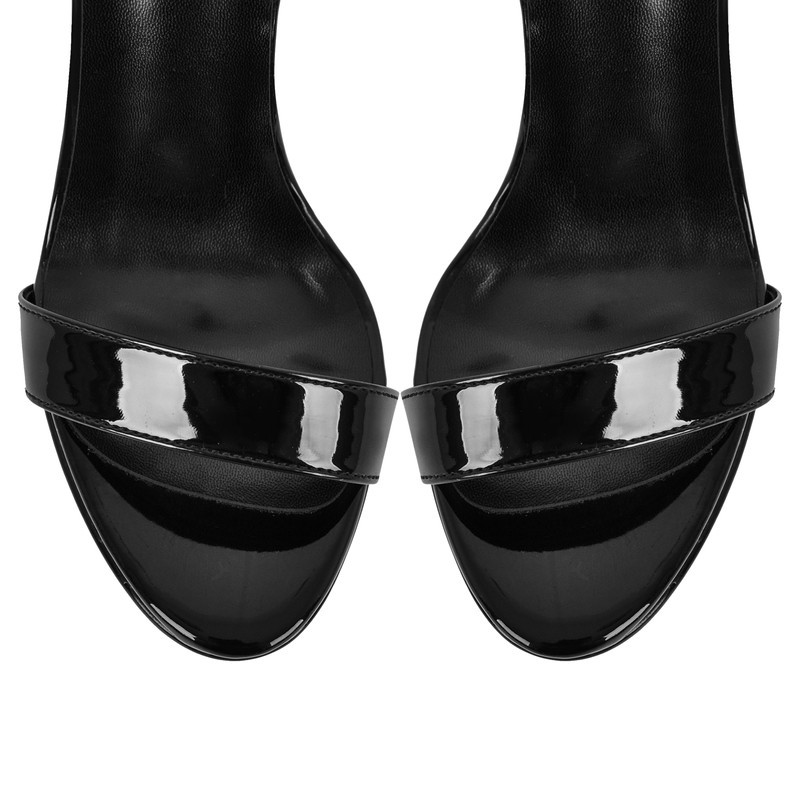 Plateau Knöchel Doppelriemen Stiletto Sandalen