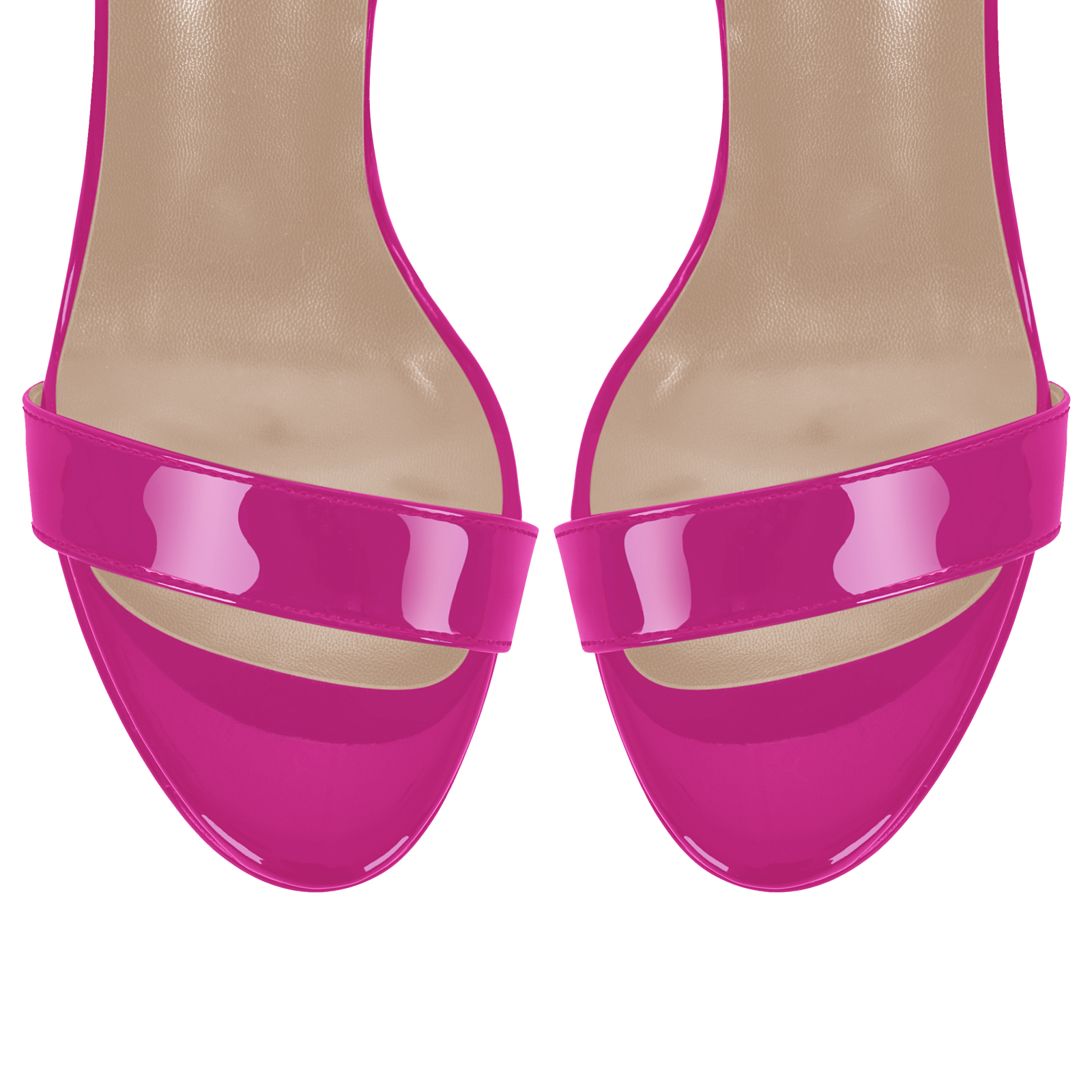 Plateau Knöchel Doppelriemen Stiletto Sandalen