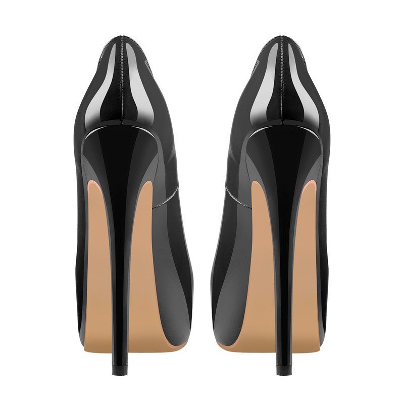 Runde Zehe Plattform Stiletto High Heel Pumps