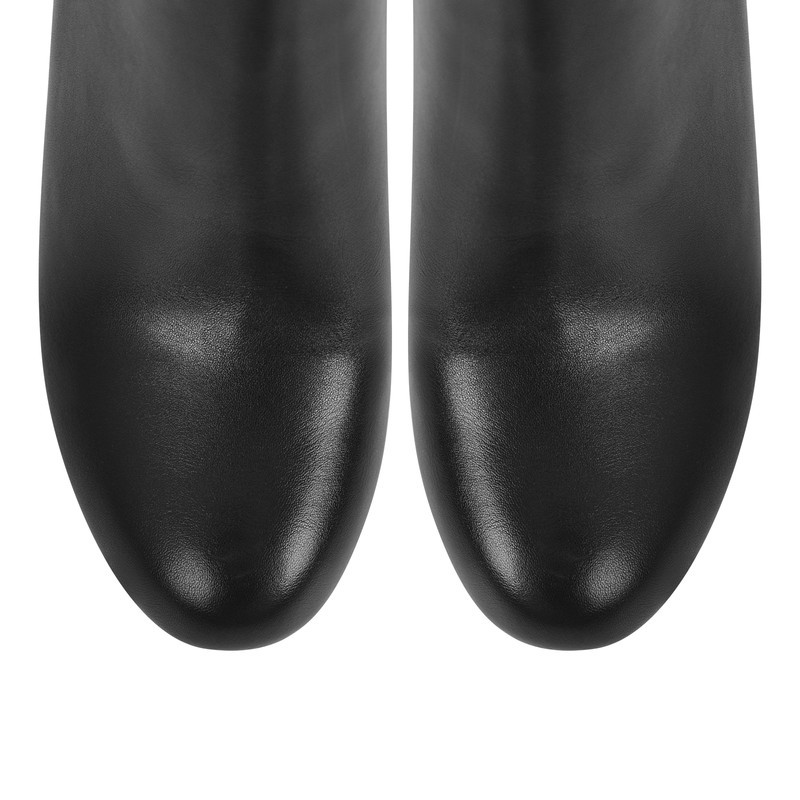 Round Toe Tragekomfort Langschaftstiefel Chunky Heel