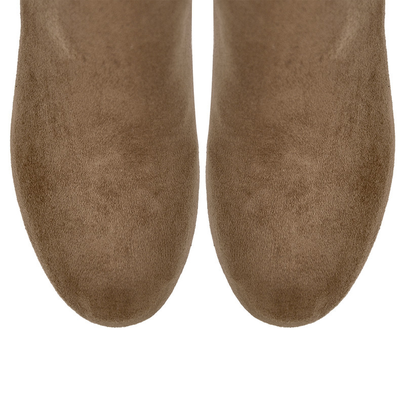 Round Toe Tragekomfort Langschaftstiefel Chunky Heel