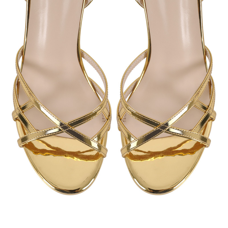 Round Toe Schnalle Fesselriemen Stiletto Sandals