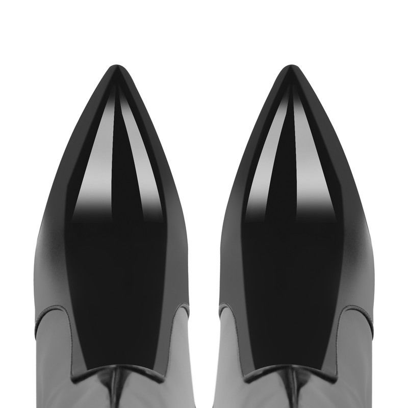 Spitz zulaufende Multi Buckle Stiletto Kniestiefel