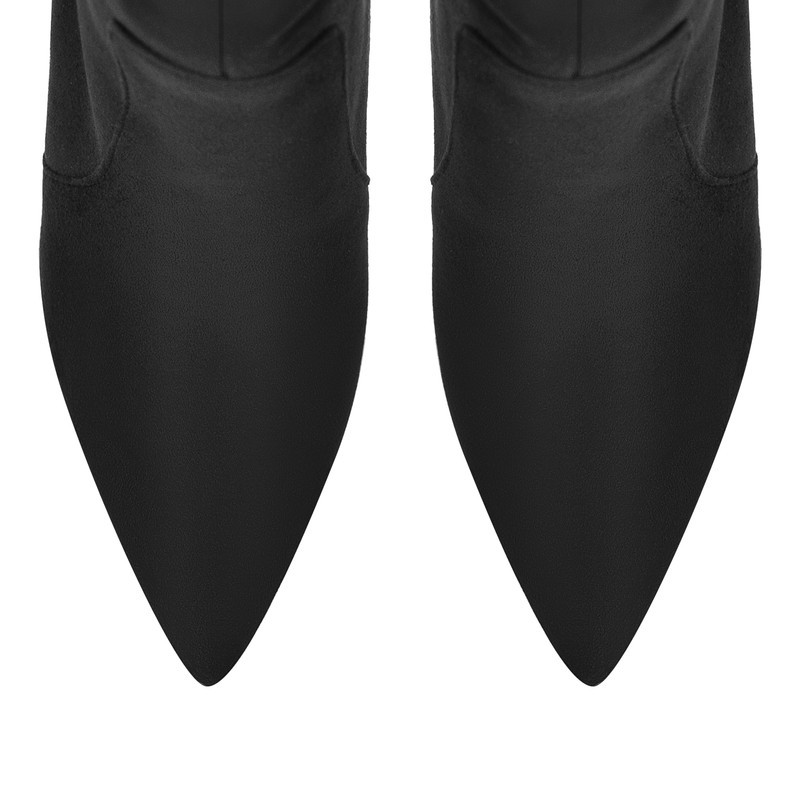 Spitz zulaufende Schnürsenkel Damen Stiletto Kniehohe Stiefel