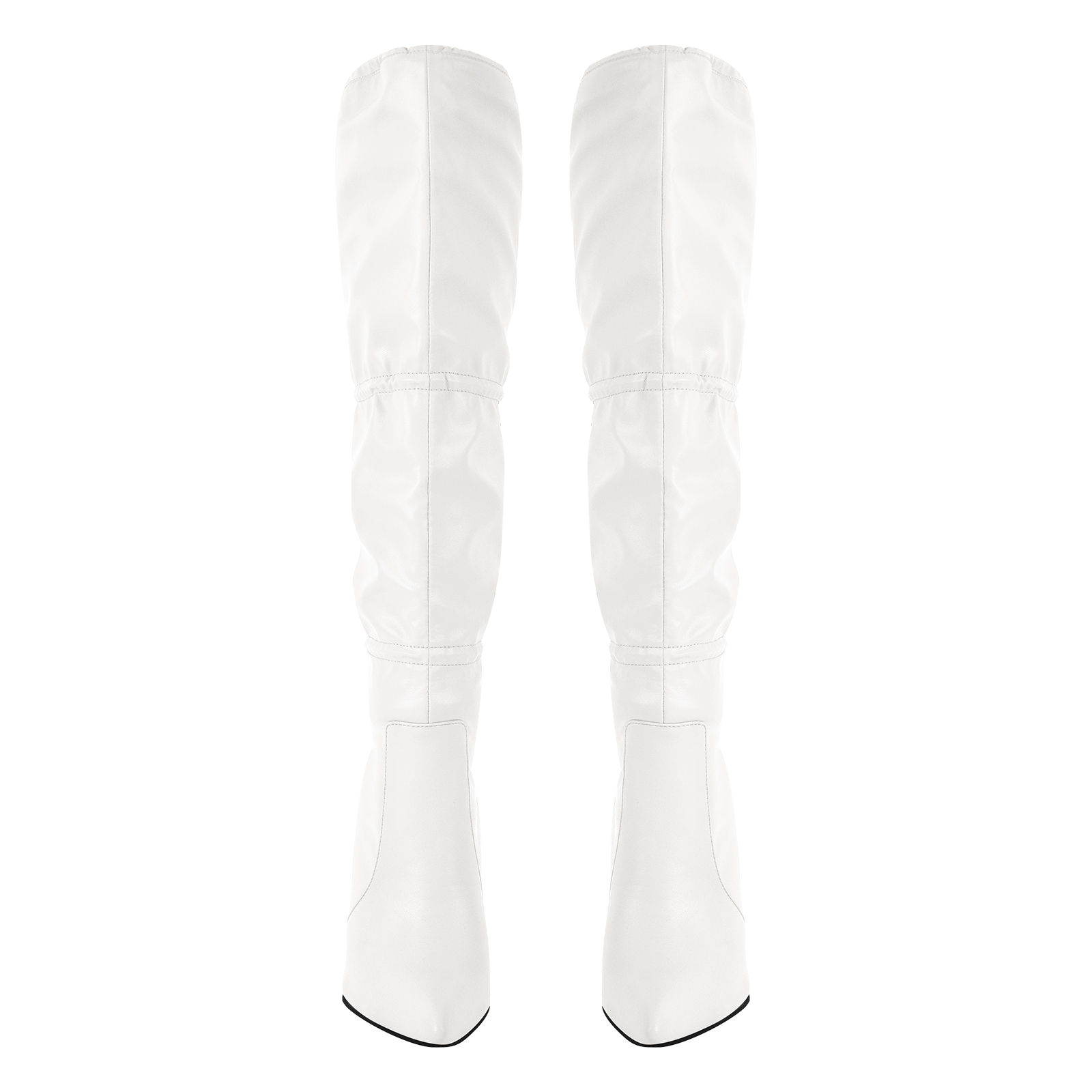 Spitz zulaufende Schnürsenkel Damen Stiletto Kniehohe Stiefel