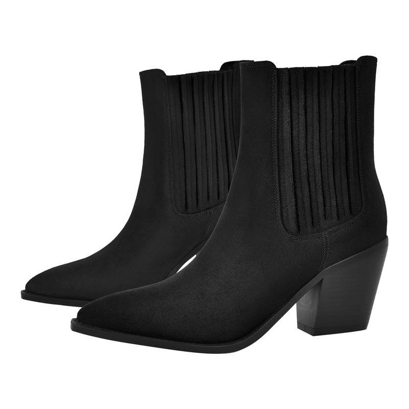 Cowboy Boots Kubanischer Absatz spitze Zehenpartie