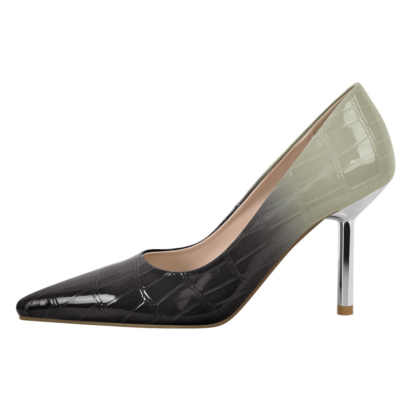 Stiletto Pumps mit spitzer Zehe und Farbverlauf aus Stein