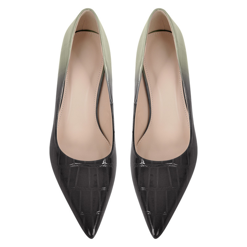 Stiletto Pumps mit spitzer Zehe und Farbverlauf aus Stein