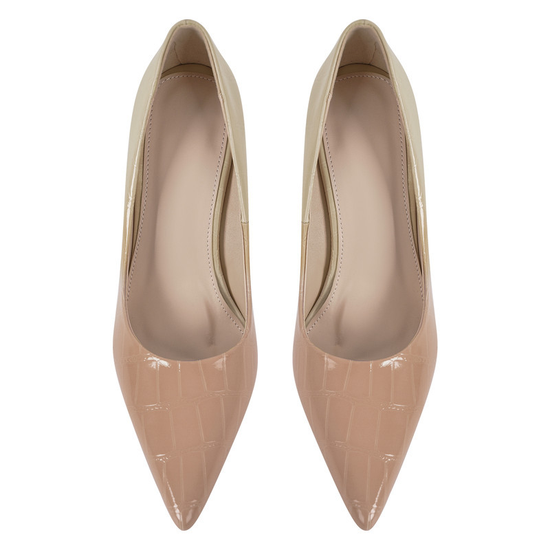 Stiletto Pumps mit spitzer Zehe und Farbverlauf aus Stein