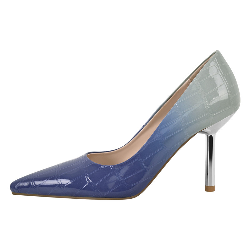 Stiletto Pumps mit spitzer Zehe und Farbverlauf aus Stein