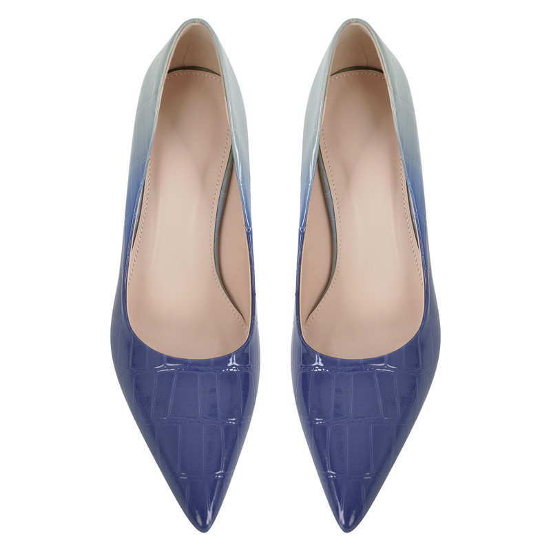 Stiletto Pumps mit spitzer Zehe und Farbverlauf aus Stein