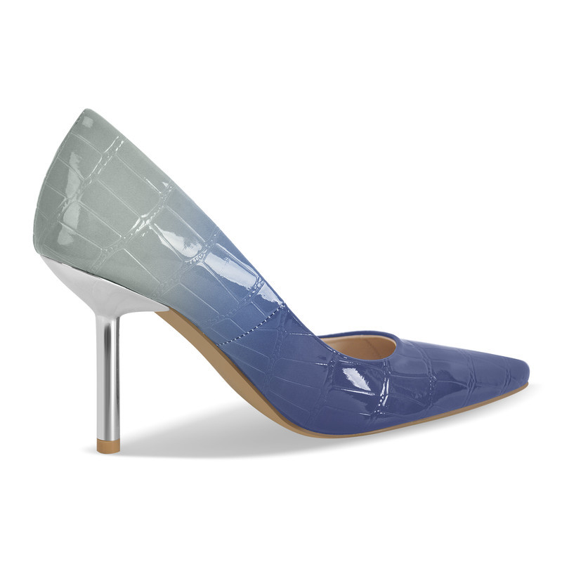 Stiletto Pumps mit spitzer Zehe und Farbverlauf aus Stein